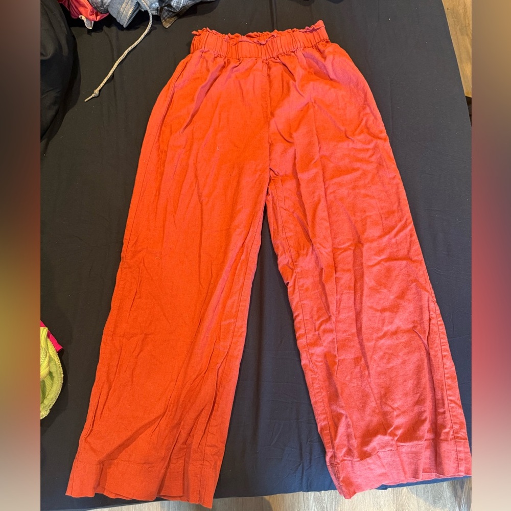 pink Wide-Leg beach pants